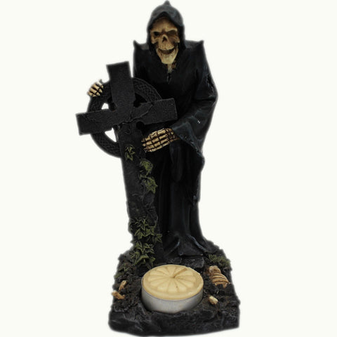 Grim Reaper Resin Votive Holder