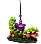 Green Caterpillar Smoking Hookah Incense Burner