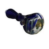 Handblown Blue 3-D Mushroom Glass Pipe