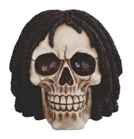 Skull with Curly Hair