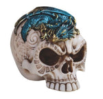 Skull with Blue Dragon